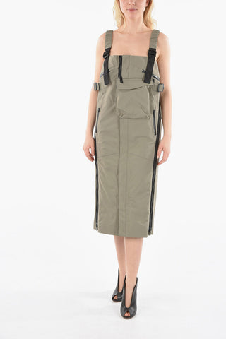 ACRONYM Nylon-taffeta Utility Midi Dress with Adjustable Straps