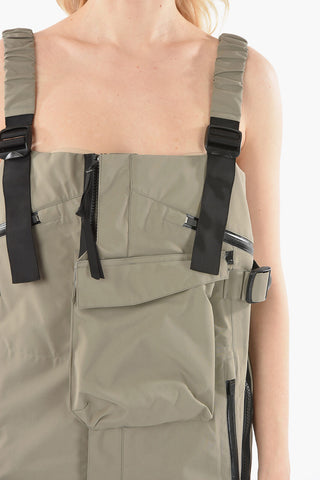 ACRONYM Nylon-taffeta Utility Midi Dress with Adjustable Straps