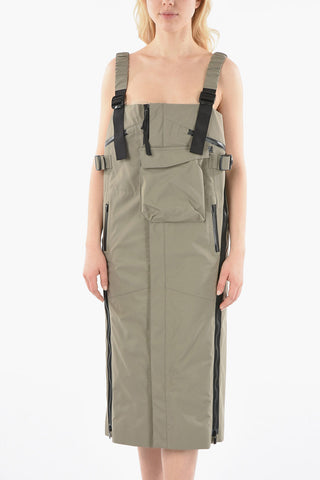 ACRONYM Nylon-taffeta Utility Midi Dress with Adjustable Straps