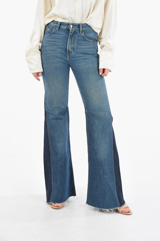 Raw Cut Bottom Flared Fit Jeans 34cm