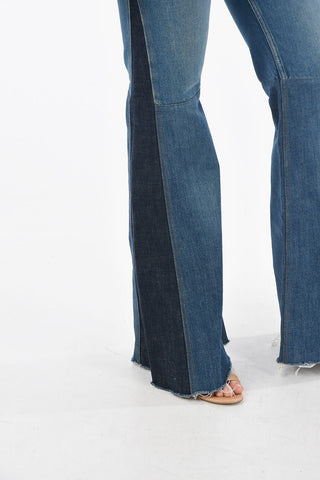 Raw Cut Bottom Flared Fit Jeans 34cm