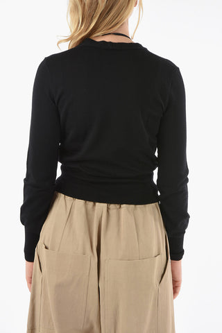 V-Neck Cropped Cardigan
