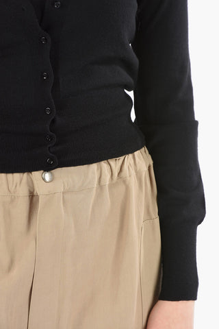 V-Neck Cropped Cardigan