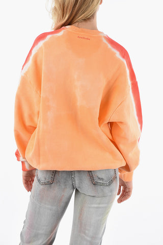 Brushed Cotton Tie Dye Crewneck Sweater