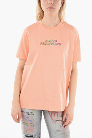  Crew-neck T-shirt with Gel Logo