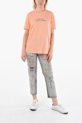  Crew-neck T-shirt with Gel Logo