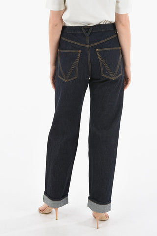 Straight-leg Denims with Dark-wash and Selvedge 21cm