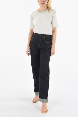 Straight-leg Denims with Dark-wash and Selvedge 21cm