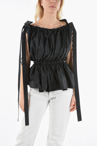 Ruffle Boat Neck Top