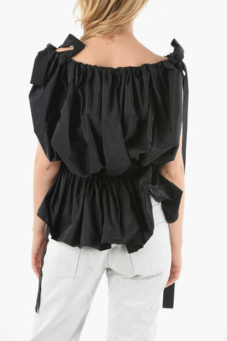 Ruffle Boat Neck Top