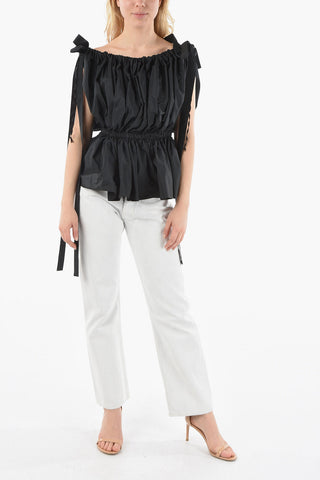 Ruffle Boat Neck Top