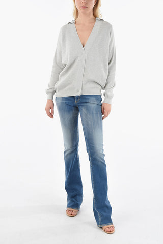 V-Neck Ribbed Cardigan