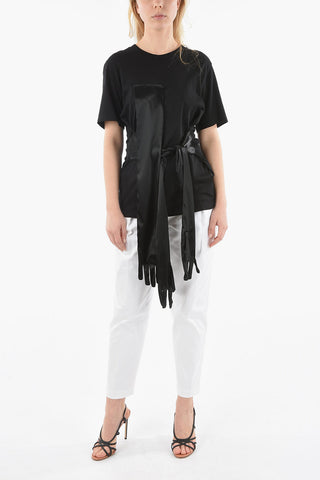MM6 Self-tie Gloves Panels Crew-neck T-shirt