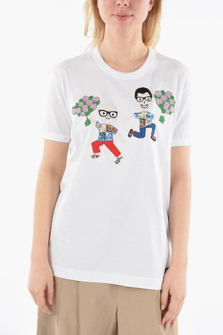 #DGFAMILY Crew-neck Embroidered T-shirt