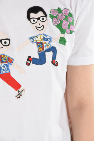 #DGFAMILY Crew-neck Embroidered T-shirt