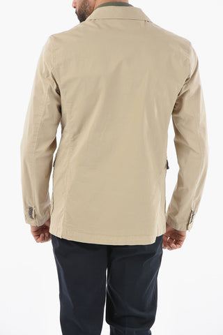 cotton twill notch lapel 3-button blazer