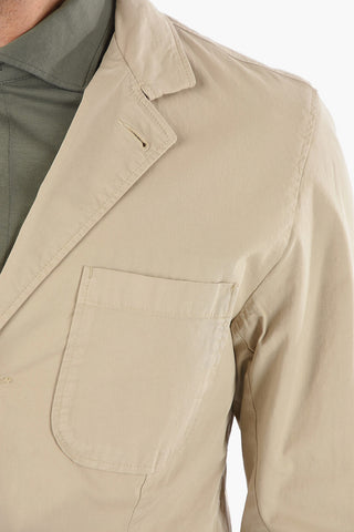 cotton twill notch lapel 3-button blazer