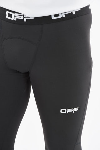 Logoed Elastic Waistband Tech Fabric ACTIVE Leggings