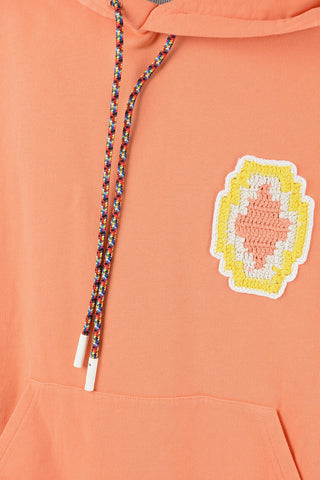 Cotton MACRAME CROSS Hoodie