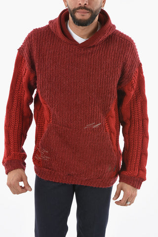 Aran Detail CABLE Hooded UNISEX Pullover
