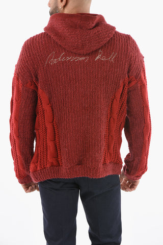 Aran Detail CABLE Hooded UNISEX Pullover