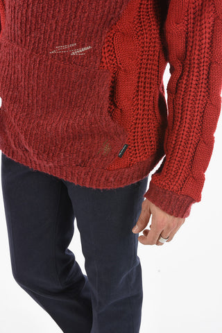 Aran Detail CABLE Hooded UNISEX Pullover
