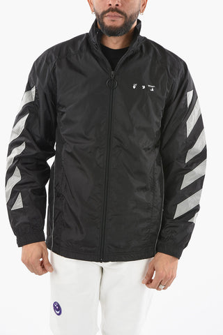 Contrasting Details Nylon Windbreaker