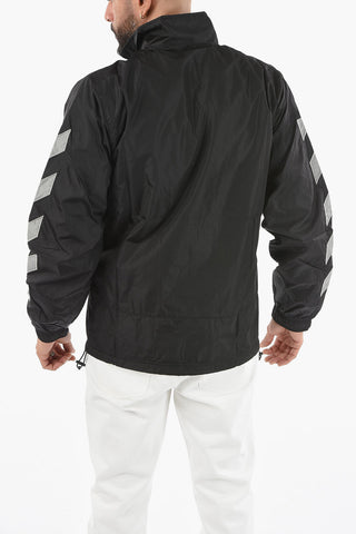 Contrasting Details Nylon Windbreaker