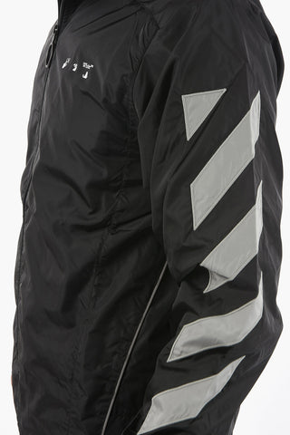 Contrasting Details Nylon Windbreaker