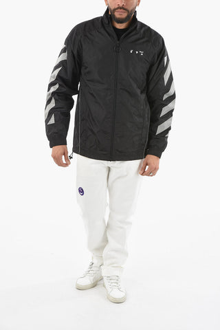 Contrasting Details Nylon Windbreaker