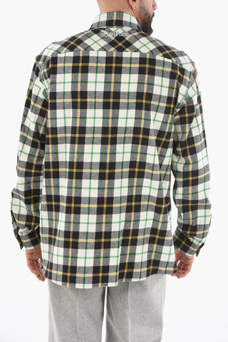 Cotton Flannel FEATHERS NECKLACE Shirt