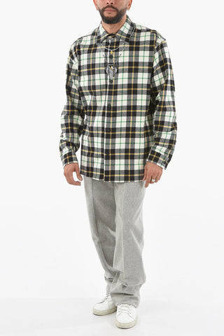 Cotton Flannel FEATHERS NECKLACE Shirt