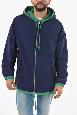 Nylon Hooded Parka with K-TIGER Print