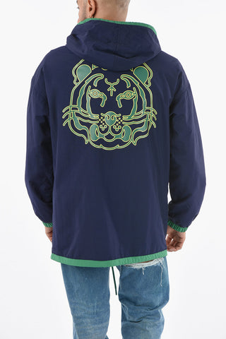 Nylon Hooded Parka with K-TIGER Print