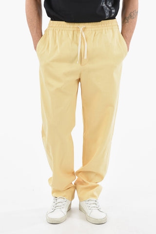 Pants With Logo Patch And Drawstring 