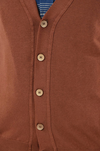 Cardigan a Tinta Unita con Scollo a V