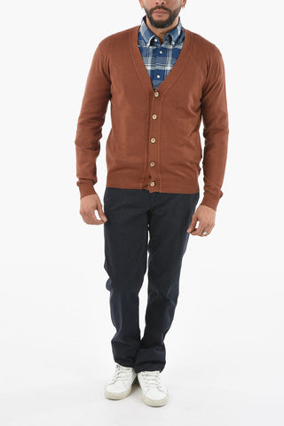 Cardigan a Tinta Unita con Scollo a V