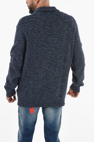 Maxi Cardigan in Coton Soft Heavy con Bottoni