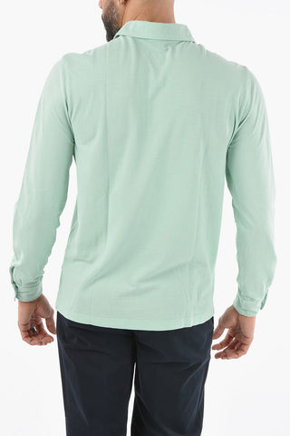 Cotton BORG 3-Buttons Polo Shirt with Long Sleeve