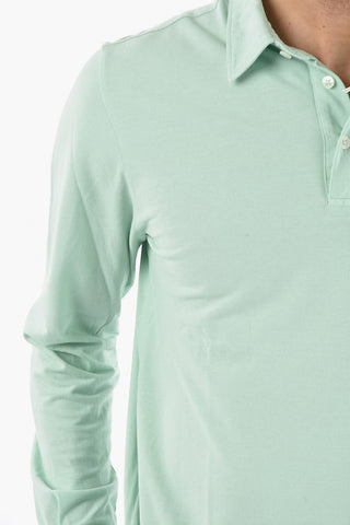Cotton BORG 3-Buttons Polo Shirt with Long Sleeve