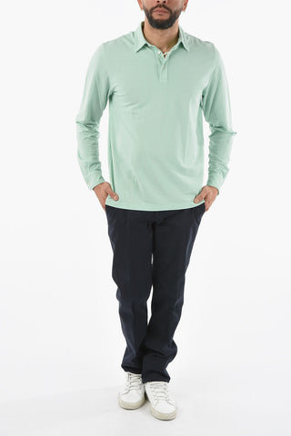 Cotton BORG 3-Buttons Polo Shirt with Long Sleeve