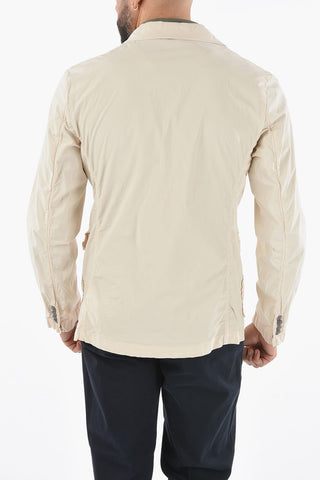 giacca a 3 bottoni in cotone stretch revers classico