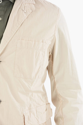 giacca a 3 bottoni in cotone stretch revers classico