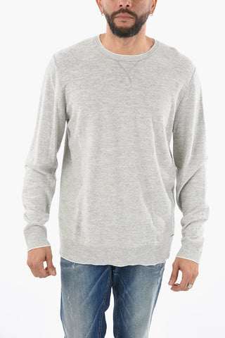 Cotton and Flax Crew-neck Sweater