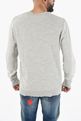 Cotton and Flax Crew-neck Sweater