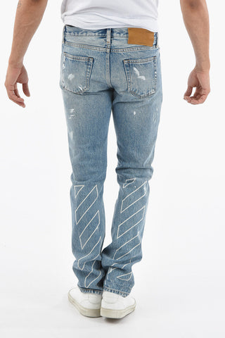 Jeans Skinny Fit DIAG OUTLINE Effetto Vissuto 15cm