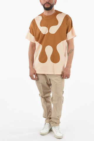 Crewneck T-shirt with BOO MONSTER Print
