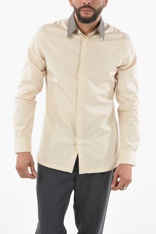 Long Sleeved Shirt With Logo Print On Collar