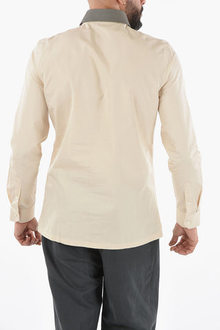 Long Sleeved Shirt With Logo Print On Collar