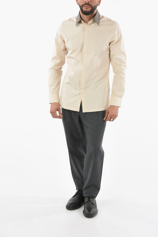 Long Sleeved Shirt With Logo Print On Collar